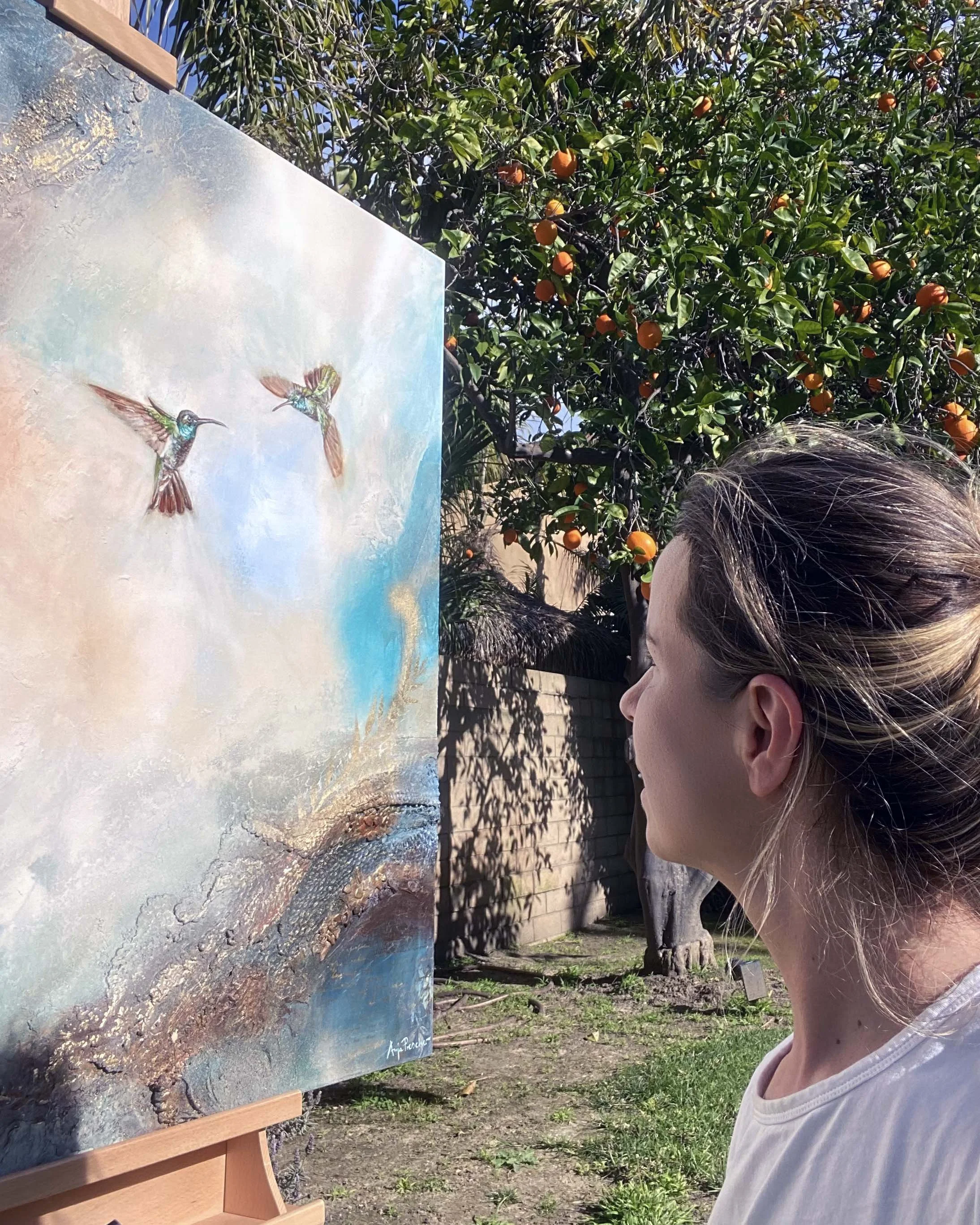 Hummingbird Painting 